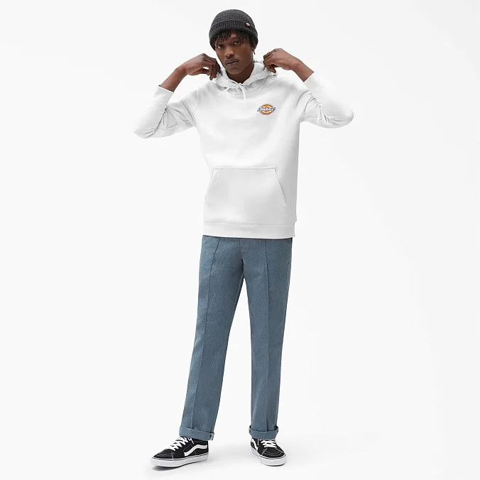 Толстовка Dickies Fleece Embroidered Chest Logo Hoodie White