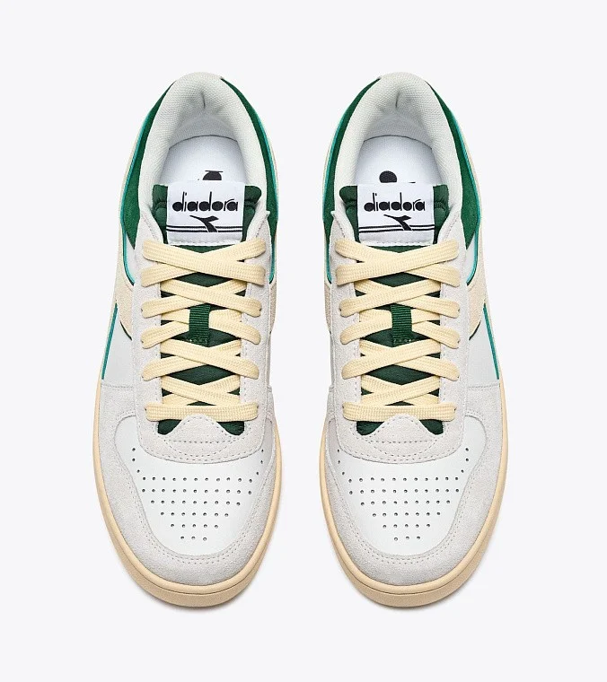 Кроссовки мужские Diadora Magic Basket Low Suede Leather White/Fogliage Green