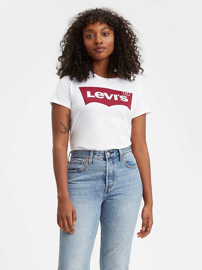 Женская футболка Levi's The Perfect Tee Batwing Bright White
