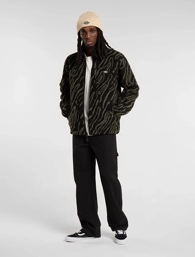 Куртка флисовая Dickies Mount Hope Printed Fleece Black