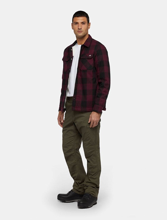 Куртка-рубашка Dickies Lined Sacramento Shirt Maroon