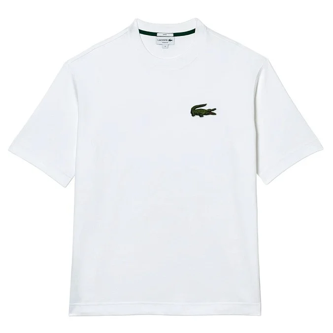 Футболка Lacoste Loose Fit Large Crocodile Organic Heavy Cotton T-shirt
