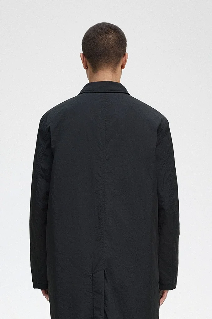 FRED PERRY BUTTON THROUGH MAC コート ブラック Fred Perry Button Through Mac | Black | J1537-102