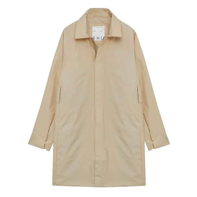 Утеплённый тренч унисекс SHU бежевый