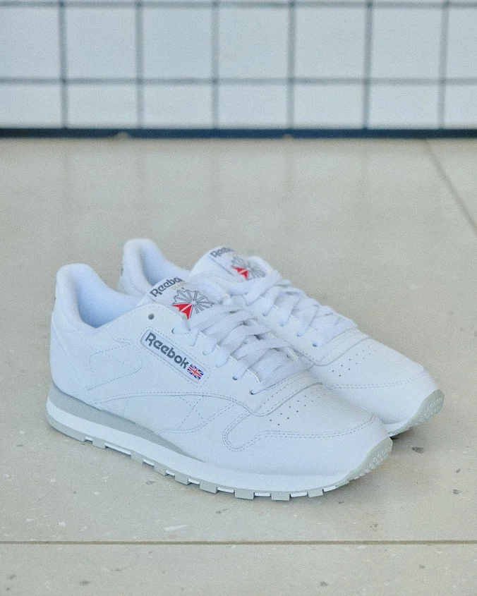 Кроссовки Reebok Classic Leather White/Intense White/Light Grey