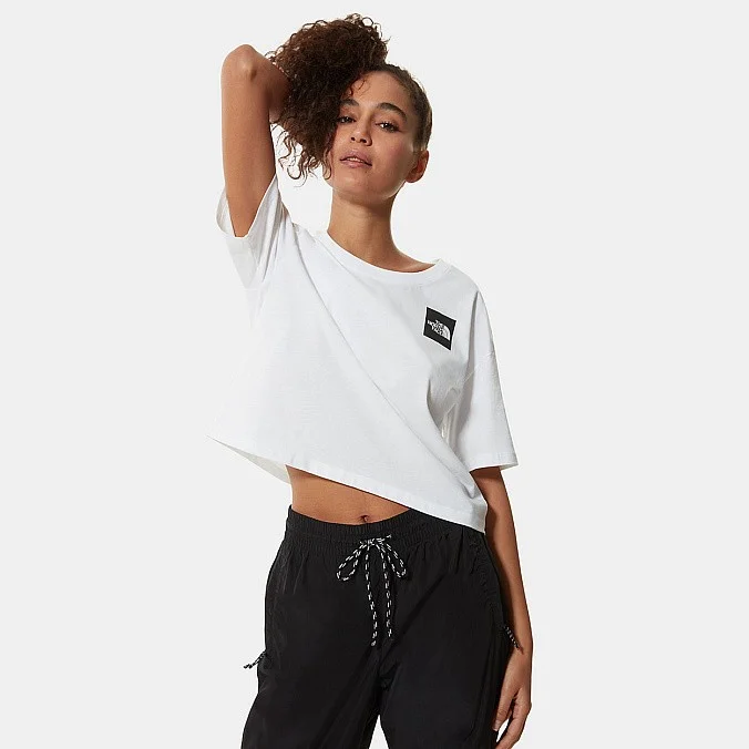 Футболка укороченная женская The North Face Women's Cropped Fine T-shirt TNF White