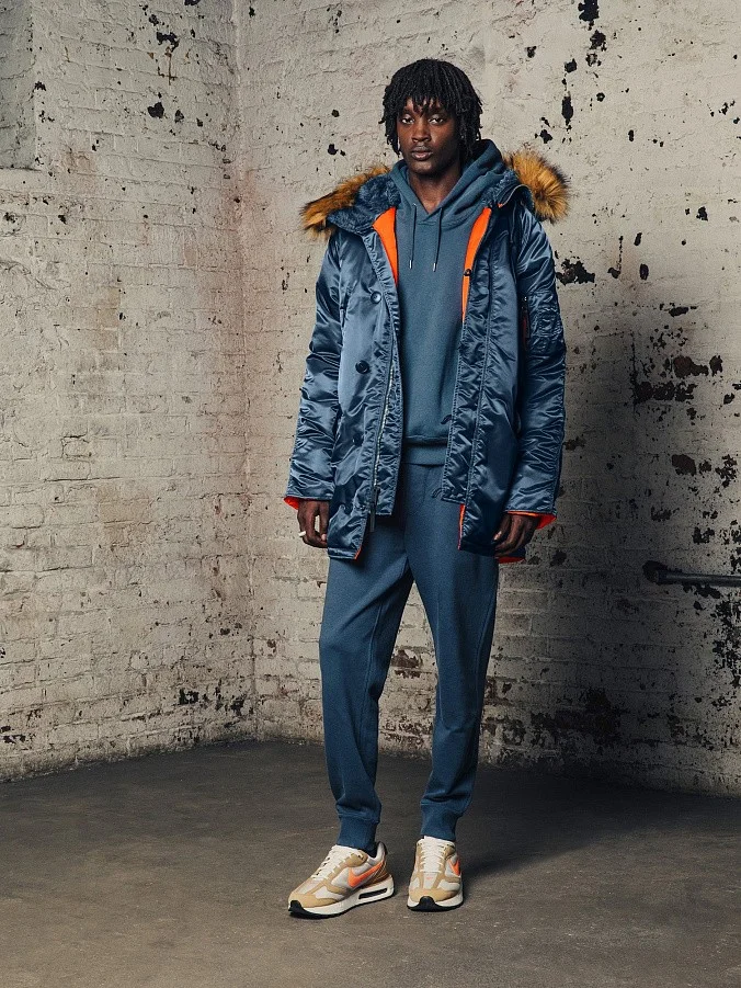 Мужская куртка парка Alpha Industries Slim Fit N-3B Parka Slate Blue