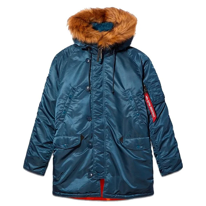 Мужская куртка парка Alpha Industries Slim Fit N-3B Parka Slate Blue