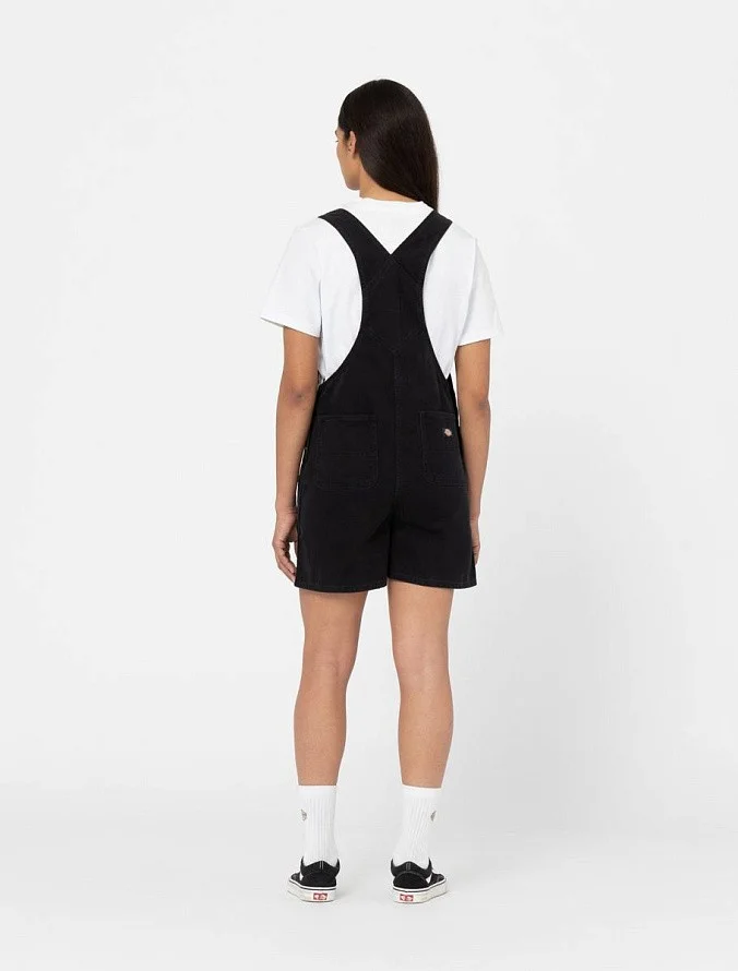 Комбинезон женский Dickies Duck Canvas Short Bib W Stone Washed Black