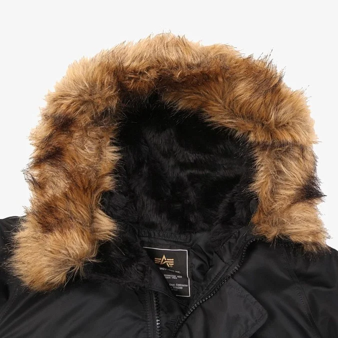 Куртка парка мужская Alpha Industries N-3B PARKA Black