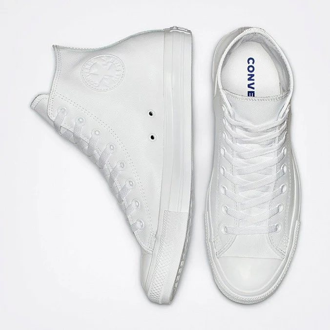 Кеды Converse Chuck Taylor All Star High-Top Leather White Monochrome