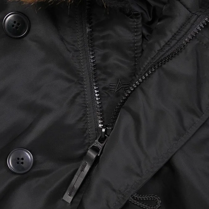 Куртка парка мужская Alpha Industries N-3B PARKA Black