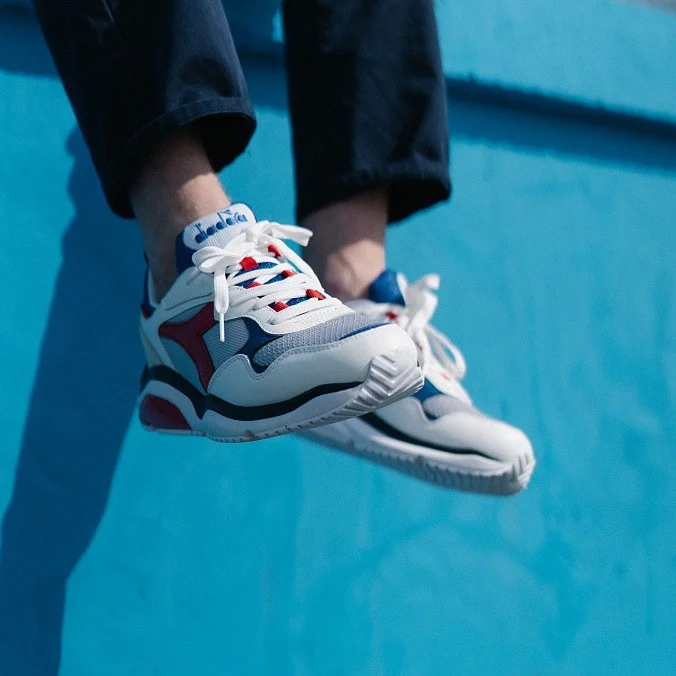 Кроссовки мужские Diadora WHIZZ RUN Tomato/White/Classic Blue