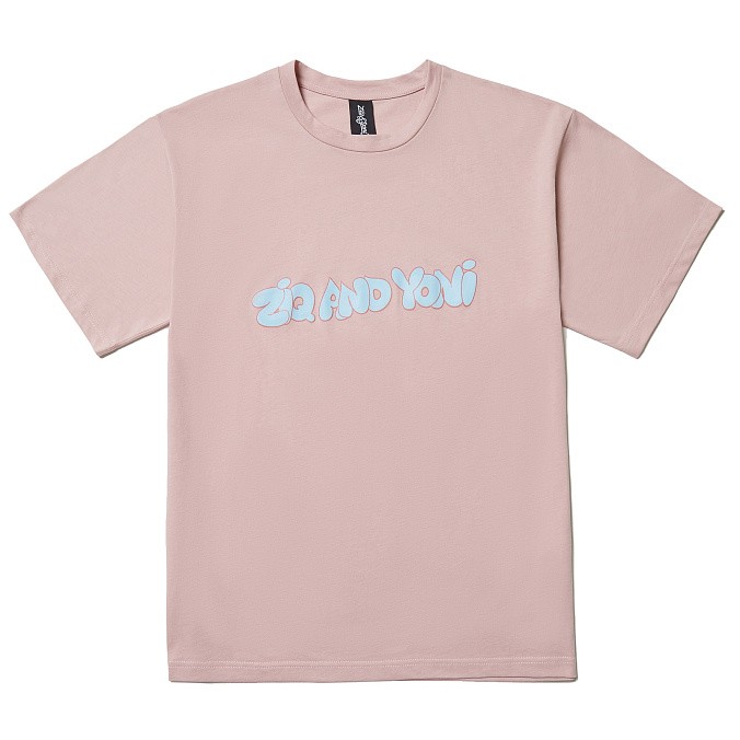 Футболка oversize ZIQ & YONI GRAFFITI AW18 розовая