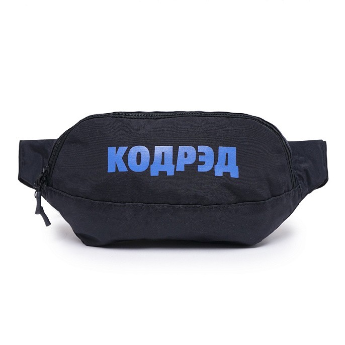 Сумка поясная CODERED Hip Bag Large Черный Таслан/Василек Принт КОДРЭД