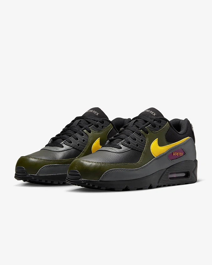 Кроссовки Nike Air Max 90 GTX Black/Cargo Khaki/Iron Grey/Tour Yellow