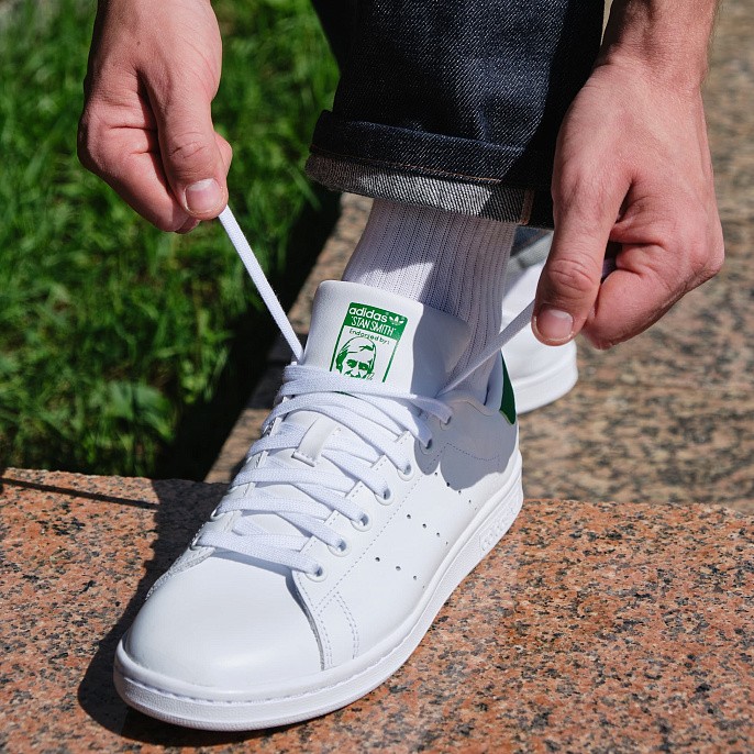 Кеды мужские adidas Originals Stan Smith Cloud White/Core White/Green