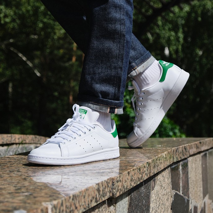 Кеды мужские adidas Originals Stan Smith Cloud White/Core White/Green