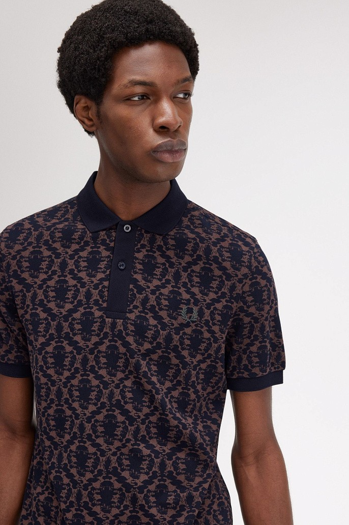 Рубашка поло мужская Fred Perry Ink Blot Print Fred Perry Shirt