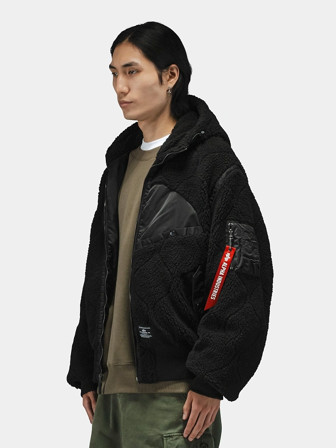 Куртка мужская Alpha Industries Sherpa Onion Quilting Flight Jacket Black