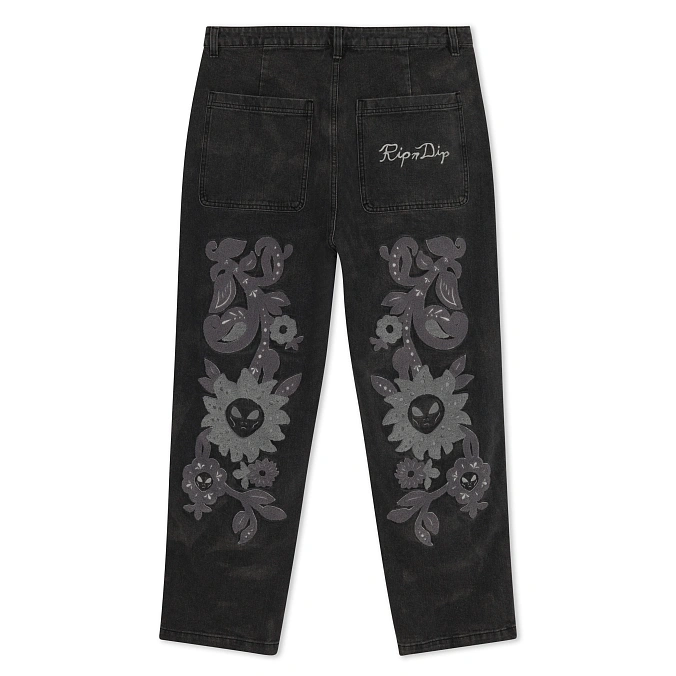 Брюки RIPNDIP Space Garden Pants Black Vintage Wash