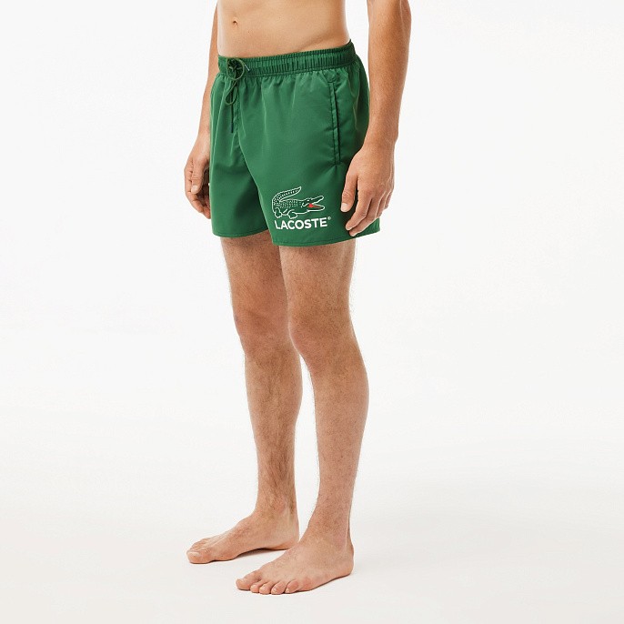 Шорты Lacoste Croc Print Swim Trunks Pine Green