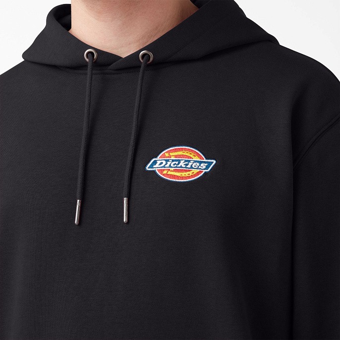 Толстовка Dickies Fleece Embroidered Chest Logo Hoodie Black