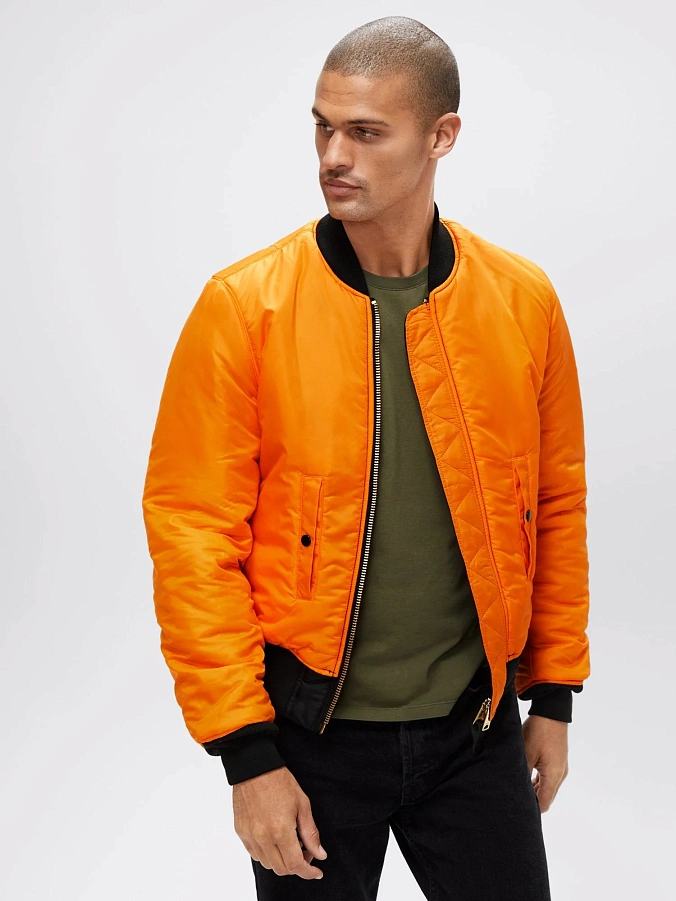 Куртка бомбер мужская Alpha Industries MA-1 Slim Fit Black