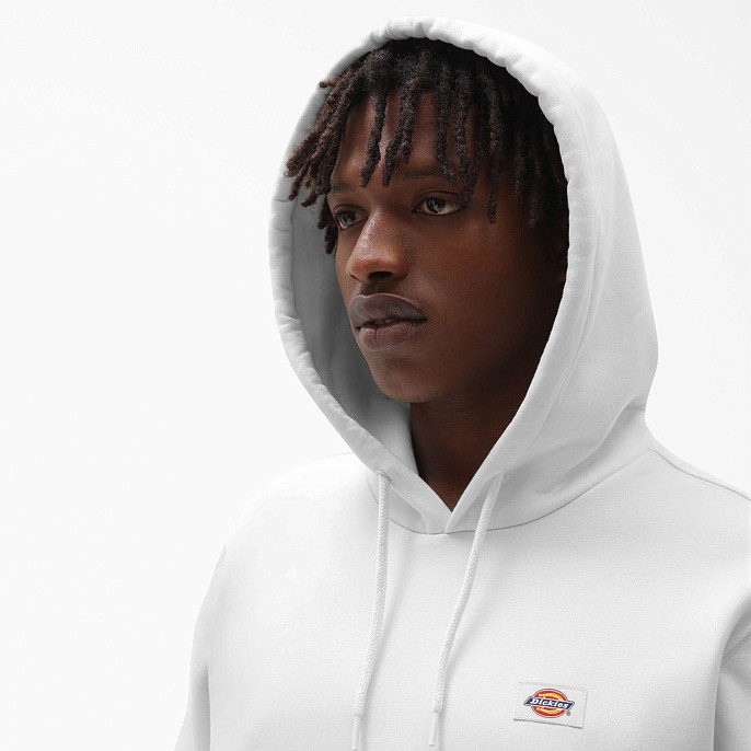 Толстовка Dickies Fleece Embroidered Chest Logo Hoodie White