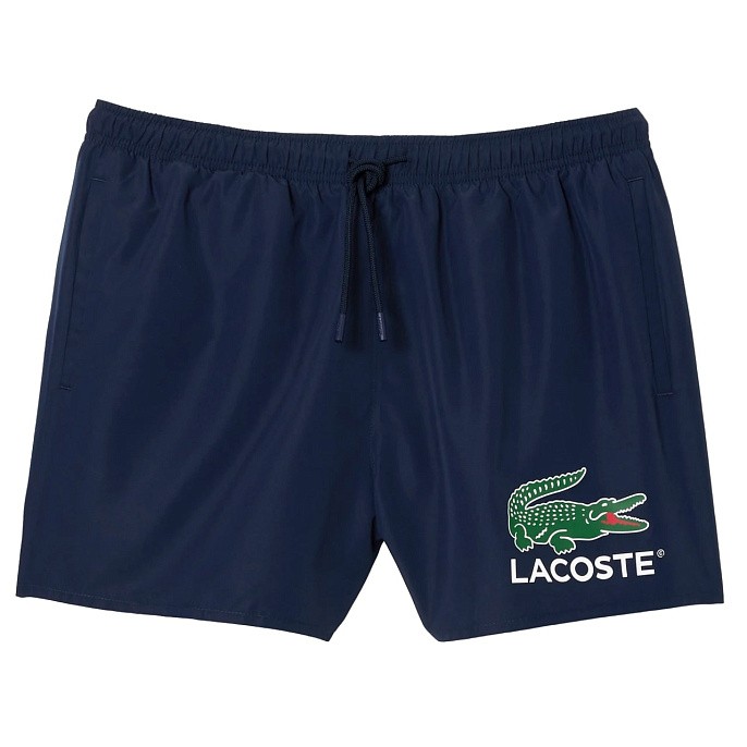 Шорты Lacoste Croc Print Swim Trunks Navy Blue