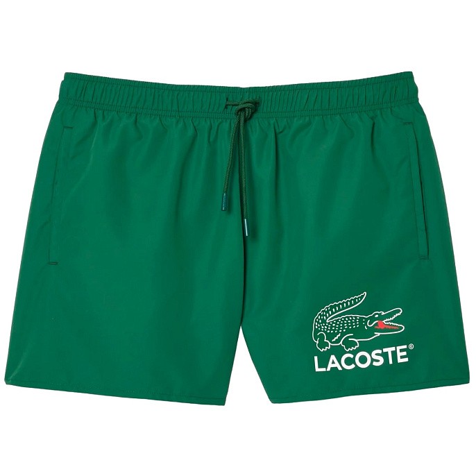 Шорты Lacoste Croc Print Swim Trunks Pine Green