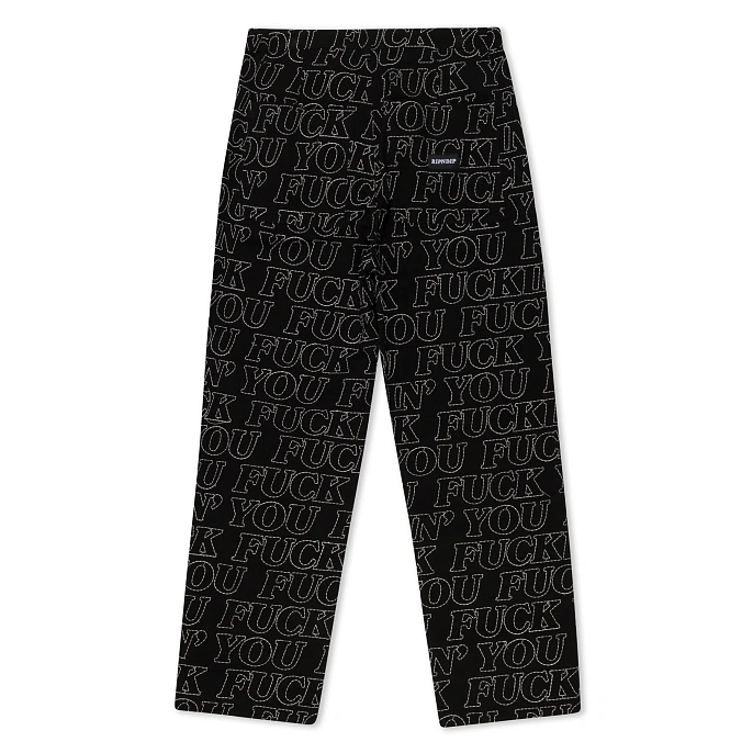 Брюки RIPNDIP Quilted Wide Leg Pants Black