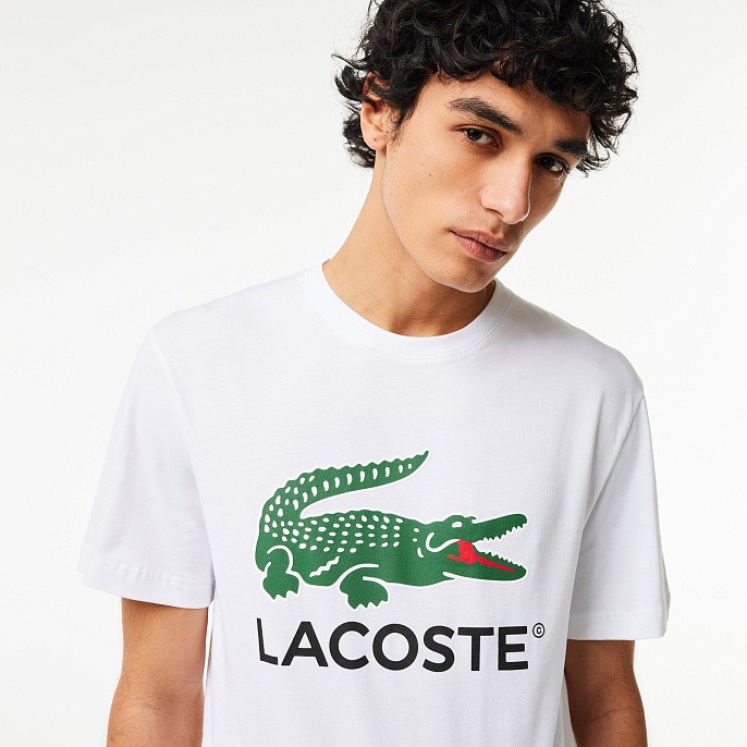 Футболка Lacoste Cotton Jersey Signature Print T-Shirt