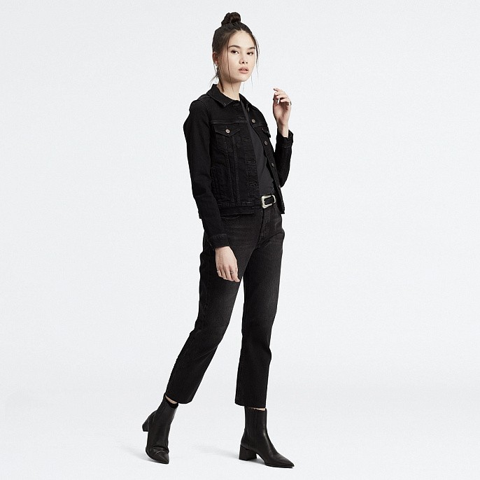 Женские джинсы Levi's 501 Original Cropped Black Sprout