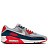 Кроссовки Nike Air Max 90 Light Smoke Grey/Armoury Navy/Fire Red/Phantom