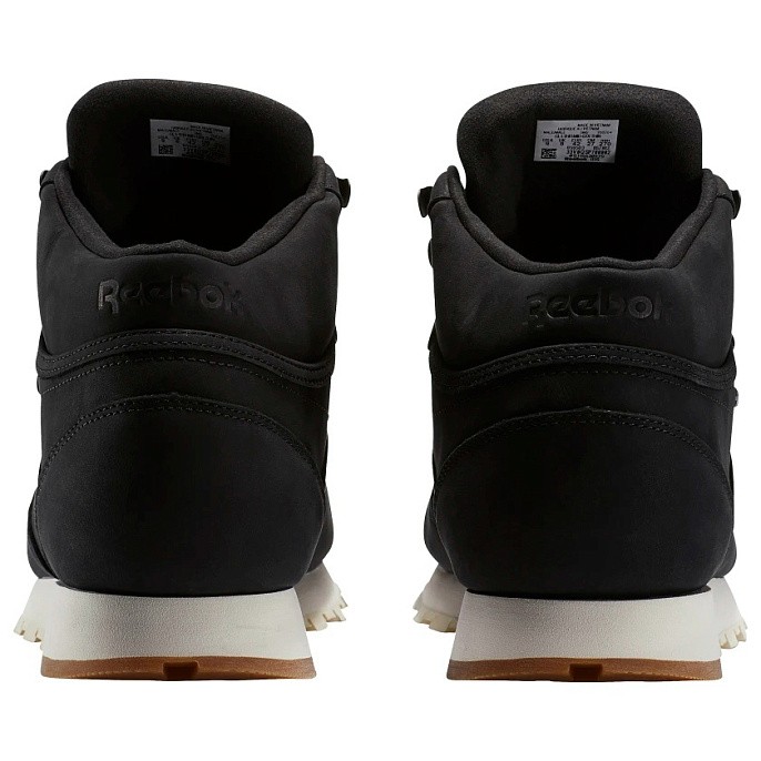 Кроссовки унисекс зимние Reebok Classic Leather Mid GTX-THIN Black/Black/Paperwhite Gum