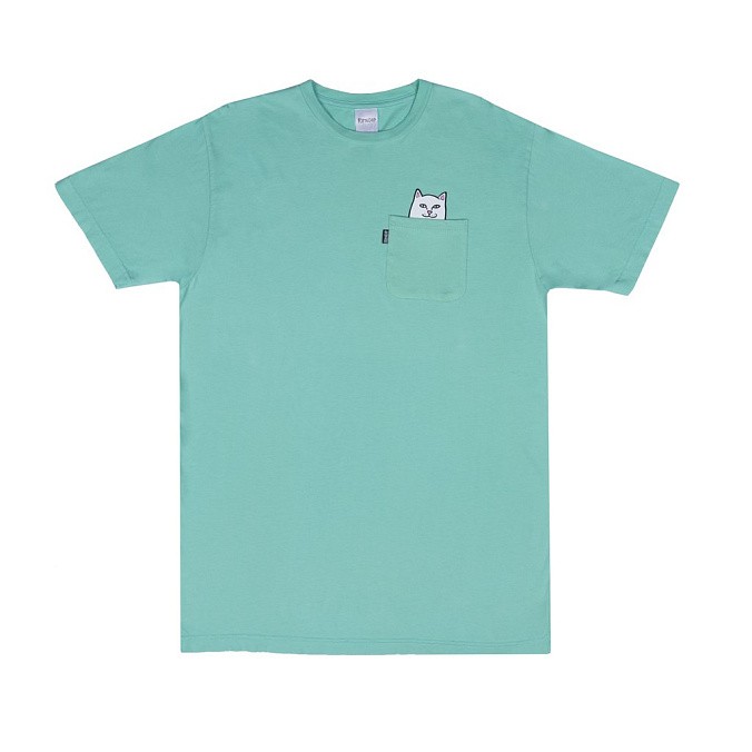 Футболка RIPNDIP Lord Nermal Pocket Tee Over Dyed Mint
