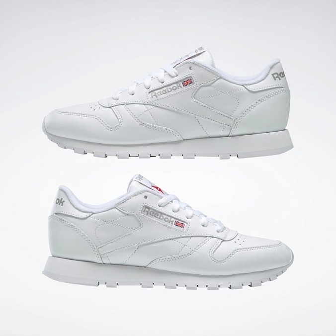 Кроссовки Reebok Classic Leather White/White/White/Jewelry