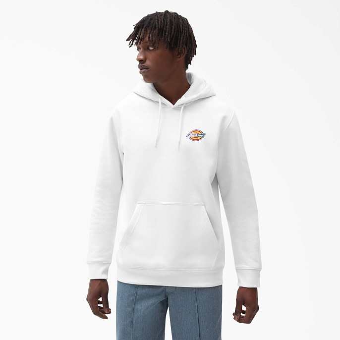 Толстовка Dickies Fleece Embroidered Chest Logo Hoodie White