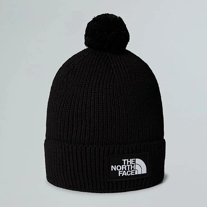 Шапка The North Face TNF Logo Box Pom Beanie TNF Black