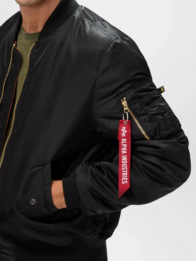 Куртка бомбер мужская Alpha Industries MA-1 Slim Fit Black