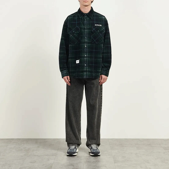 Рубашка Alpha Industries Unfrm Flannel Shirt Olive