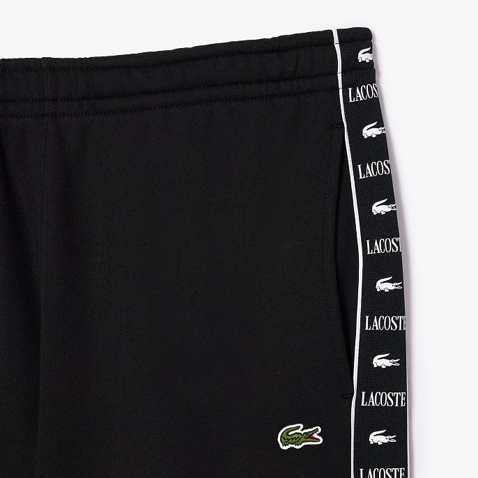 Спортивные брюки Lacoste Men's Logo Stripe Sweatpants Black