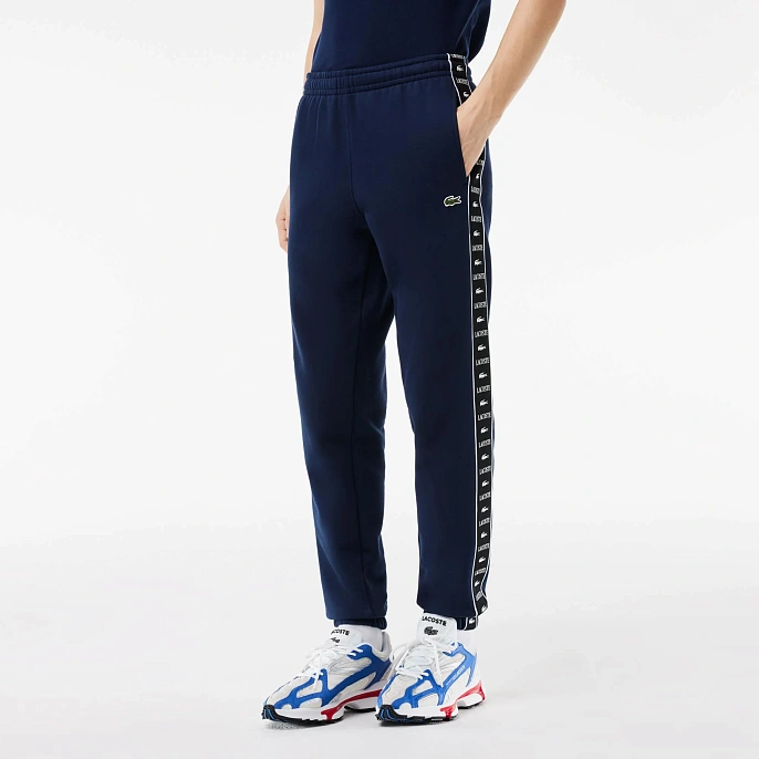 Спортивные брюки Lacoste Men's Logo Stripe Sweatpants Blue Marine