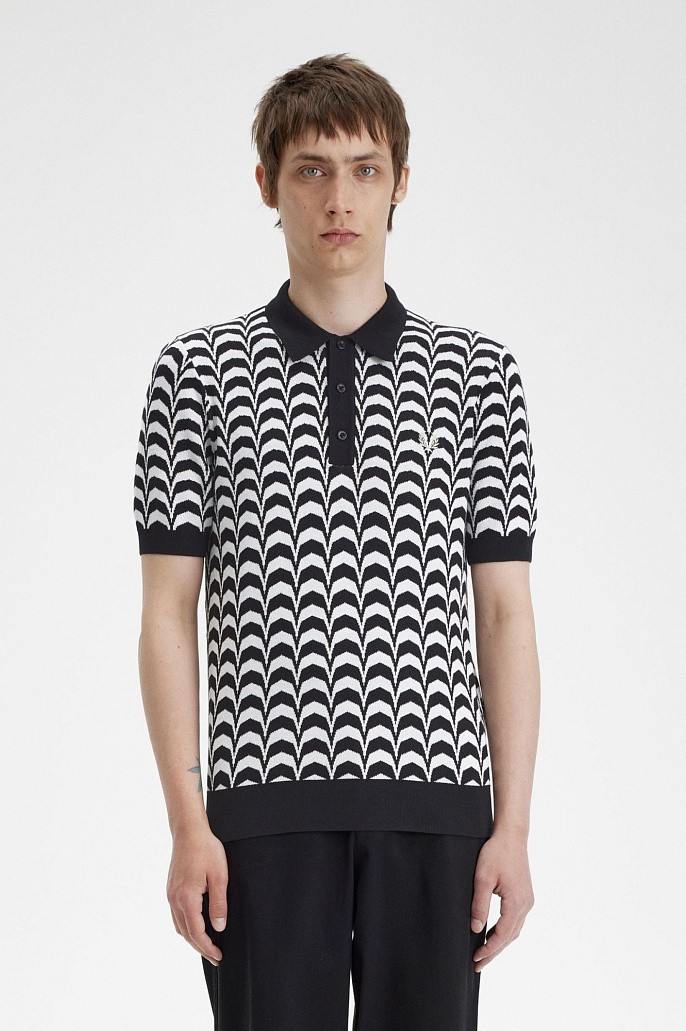 Рубашка поло мужская Fred Perry Jacquard Knitted Shirt