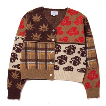 Свитер женский HUF Nature Patchwork Cardigan