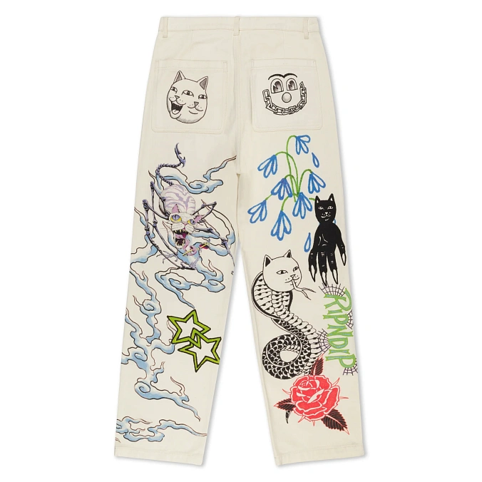 Брюки RIPNDIP Travis Pants Off White