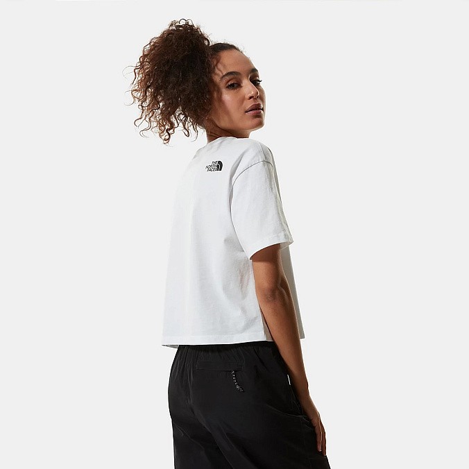 Футболка укороченная женская The North Face Women's Cropped Fine T-shirt TNF White