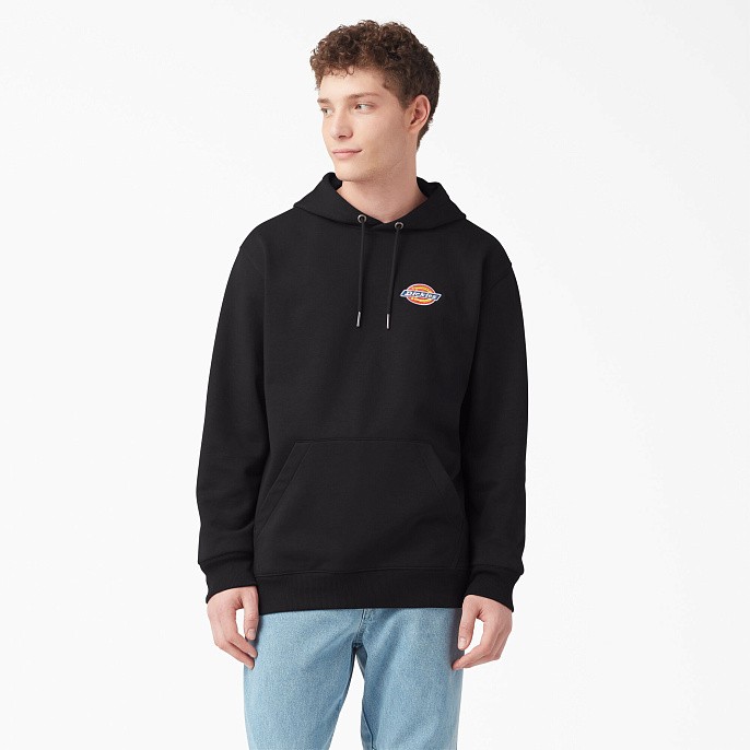 Толстовка Dickies Fleece Embroidered Chest Logo Hoodie Black