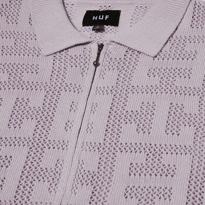 Рубашка вязаная HUF Monogram Jacquard Zip Sweater